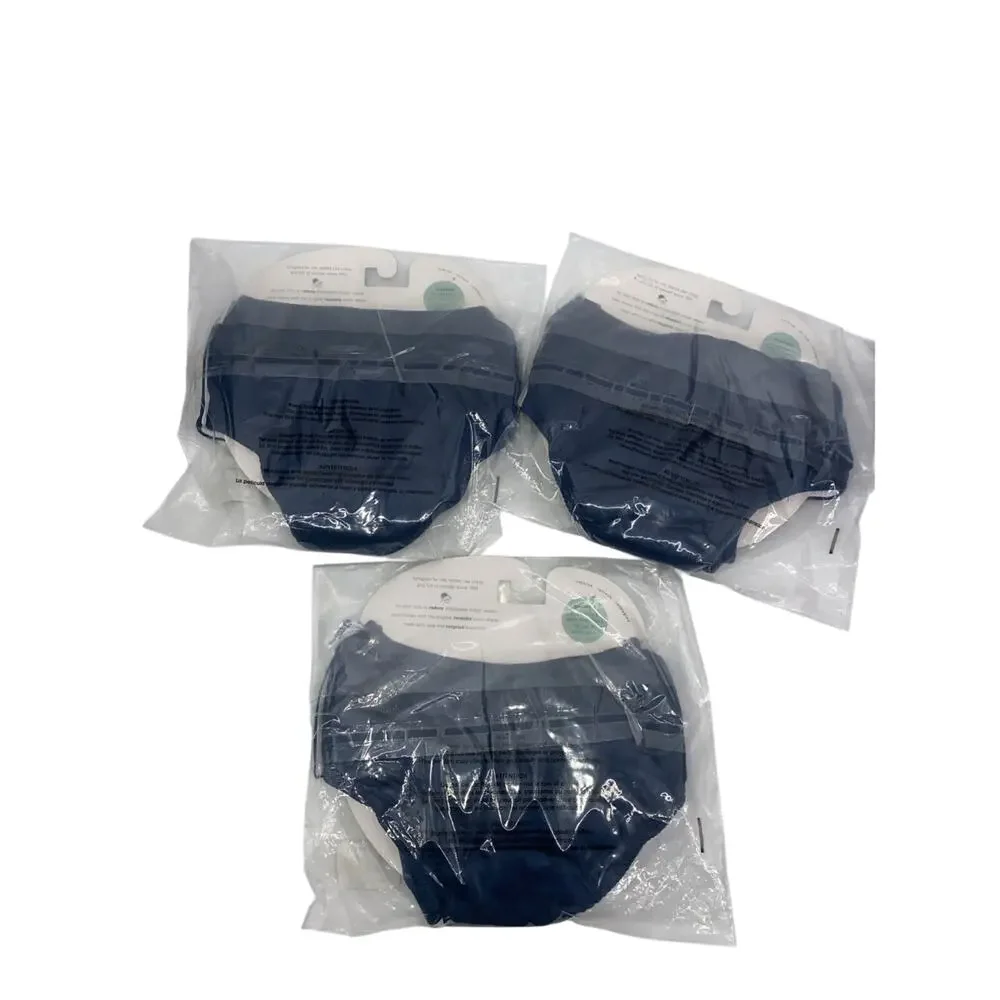 Lot (3) Green Sprouts Reusable Eco Snap Swim Diaper 24M Navy Blue